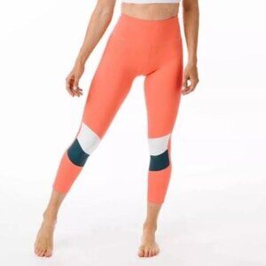 Zyia Active Tangerine Angle Block Light n Tight High-Rise 7/8 Legging Size 4